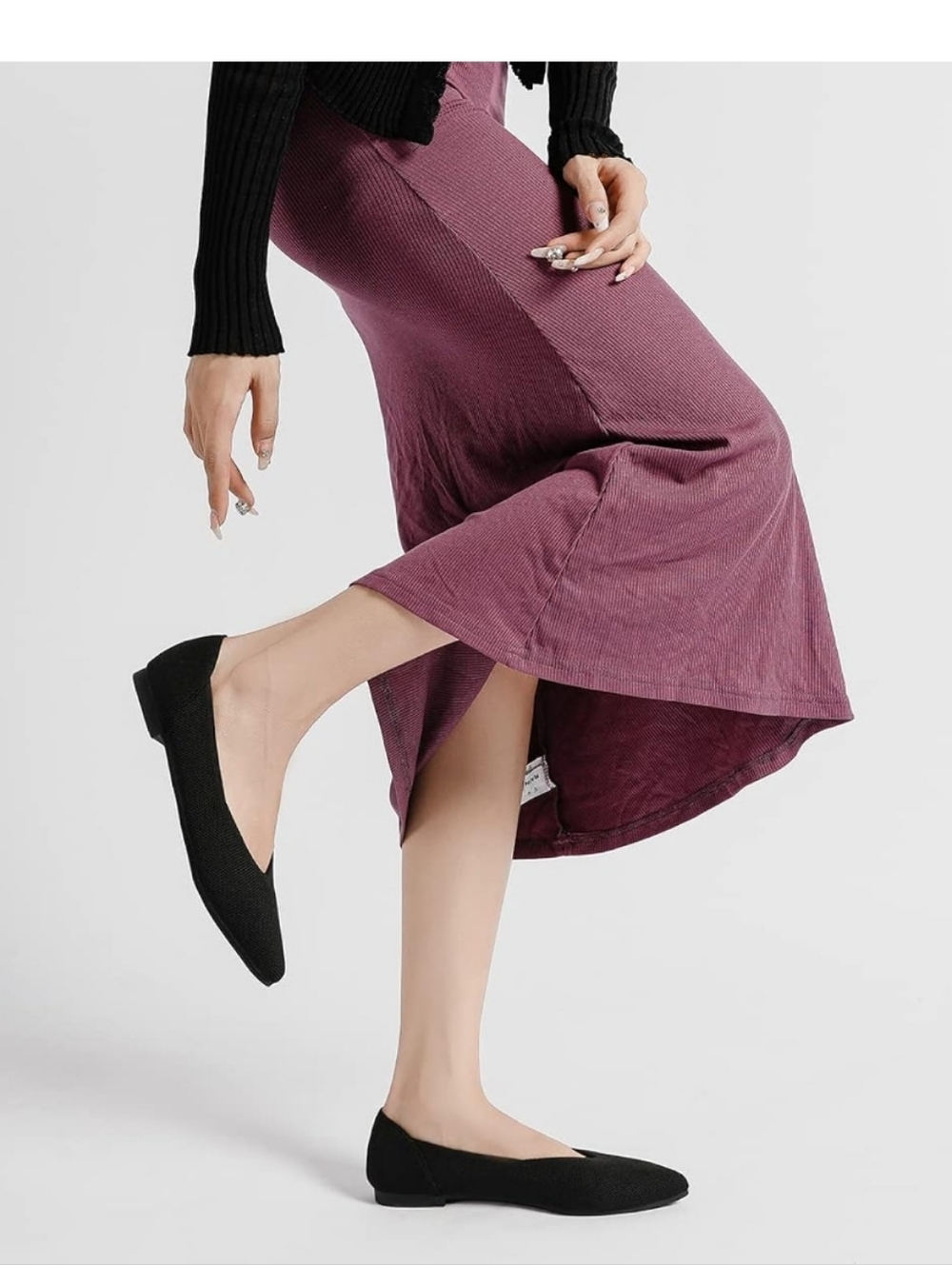 Black Pointed Toe Women’s Flats